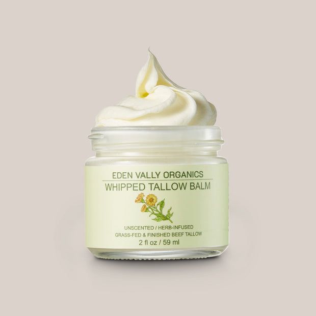 Unscented Herb-Infused Beef Tallow Balm